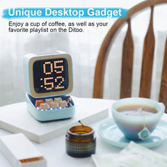 Retro Pixel Art Bluetooth Speaker and Alarm Clock