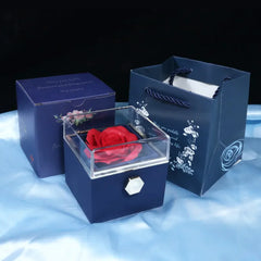 Rotating Rose Soap Flower Gift Box